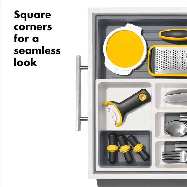 OXO Good Grips Kitchen Drawer, Expandable Long Tool Organizer, White