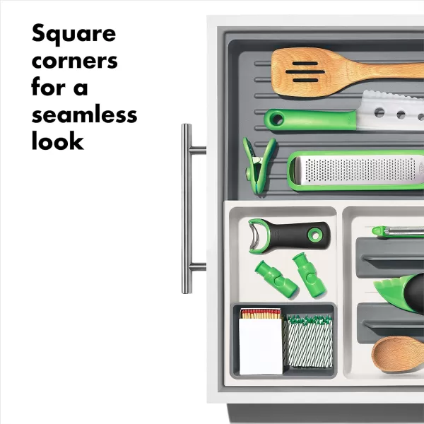 OXO Good Grips Kitchen Drawer, Expandable Long Tool Organizer, White