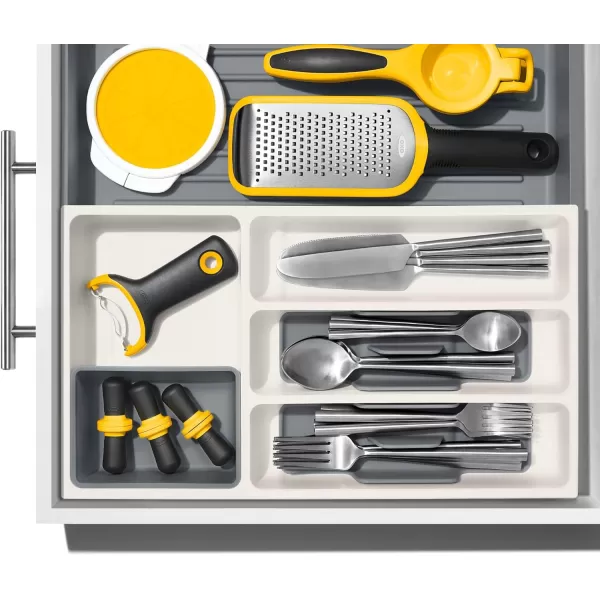 OXO Good Grips Kitchen Drawer, Expandable Long Tool Organizer, White