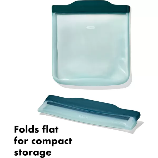 OXO Good Grips Silicone Reusable Bag – Snack Bag  - Lagoon