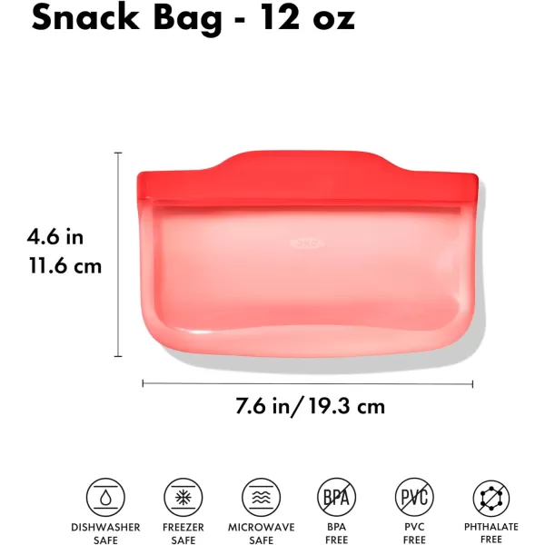 OXO Good Grips Silicone Reusable Bag – Snack Bag  - Lagoon