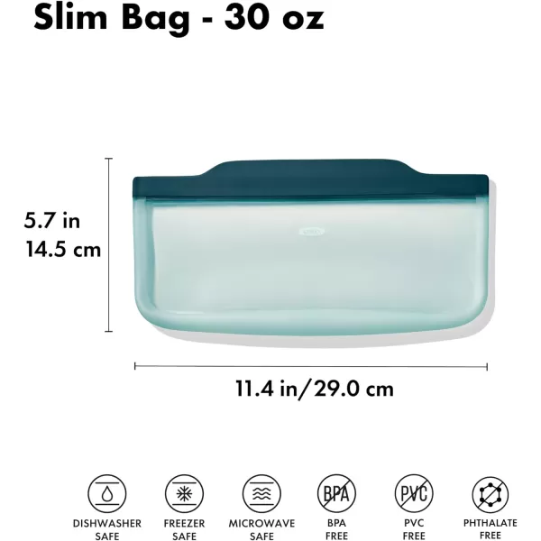 OXO Good Grips Silicone Reusable Bag – Snack Bag  - Lagoon