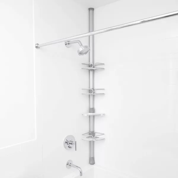 OXO Good Grips Quik-Extend Aluminum Pole Shower Caddy