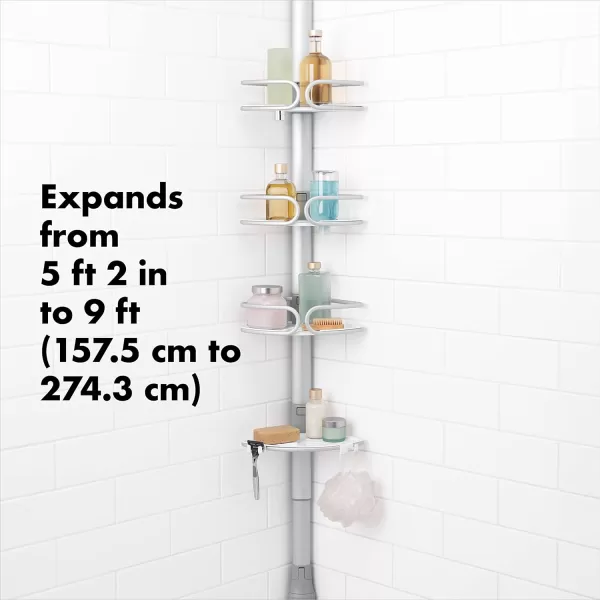 OXO Good Grips Quik-Extend Aluminum Pole Shower Caddy