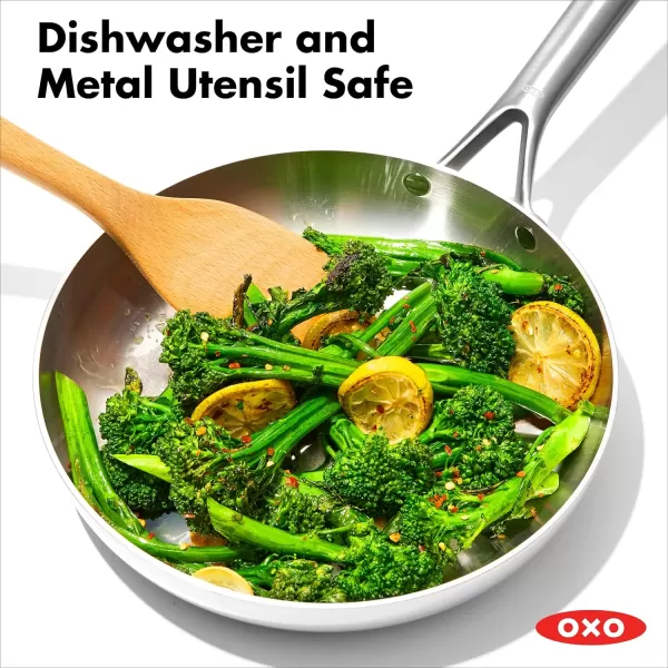 OXO Mira Tri-Ply Stainless Steel, 8" Frying Pan Skillet, Induction, Multi Clad, Dishwasher and Metal Utensil Safe