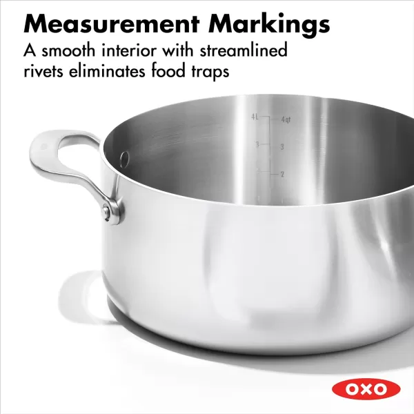 OXO Mira Tri-Ply Stainless Steel, 8" and 10" Frying Pan Skillet Set, Induction, Multi Clad, Dishwasher and Metal Utensil Safe,Black