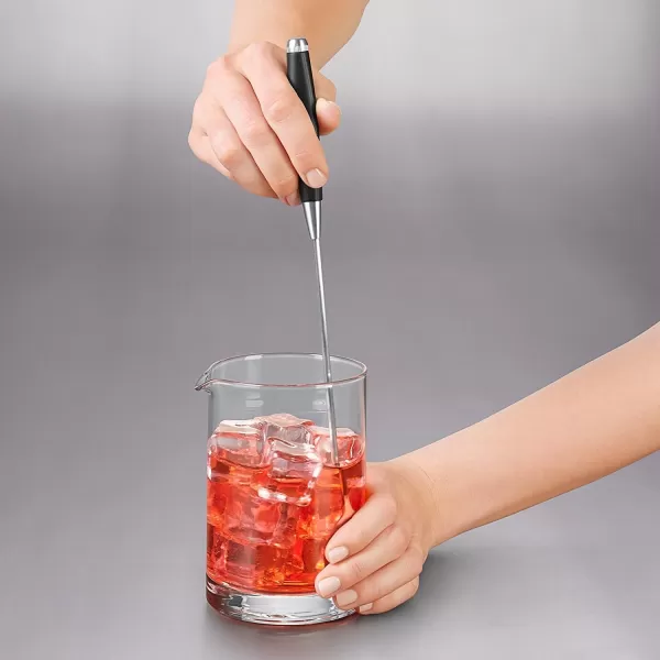 OXO SteeL Muddler with Non-Scratch Nylon Head and Soft Non-Slip Grip, Silver, 9-Inch