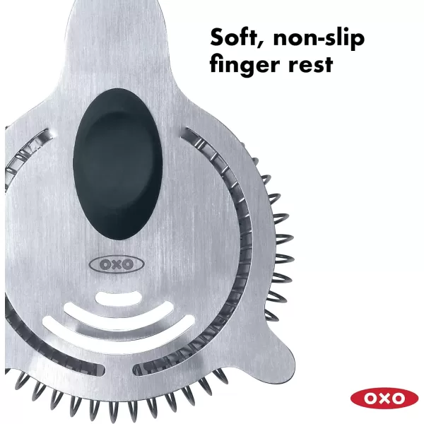 OXO SteeL Muddler with Non-Scratch Nylon Head and Soft Non-Slip Grip, Silver, 9-Inch