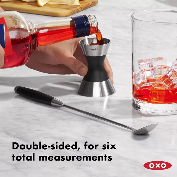 OXO SteeL Muddler with Non-Scratch Nylon Head and Soft Non-Slip Grip, Silver, 9-Inch