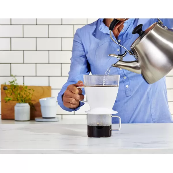 OXO Brew Single Serve Pour-Over Coffee Maker, 12 ounces, White