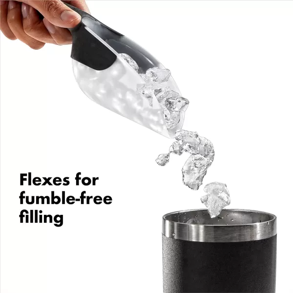 OXO Good Grips Double Wall Ice Bucket with Tongs and Garnish Tray,Gray, 7.37"L x 8.5"W x 7.5"H