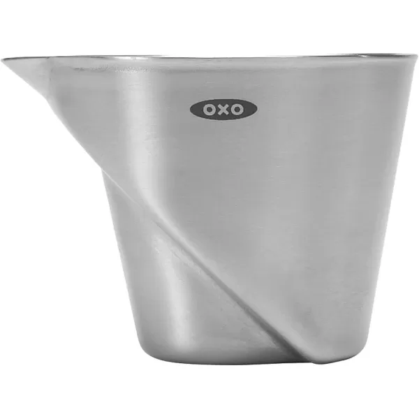 OXO Good Grips Double Wall Ice Bucket with Tongs and Garnish Tray,Gray, 7.37"L x 8.5"W x 7.5"H