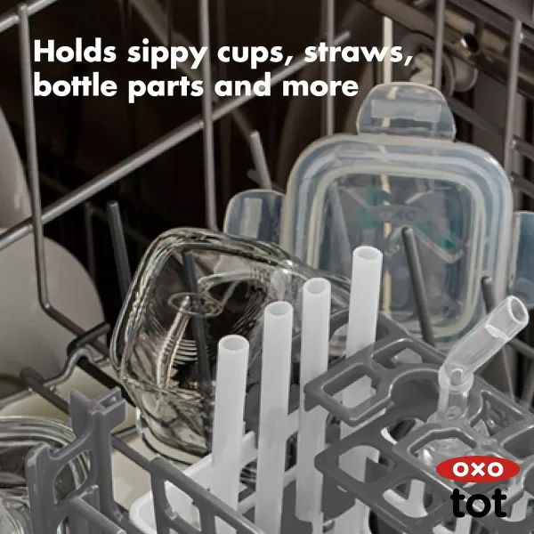 OXO Tot Dishwasher Basket for Bottle Parts &amp; Accessories, Teal, 1 Count 