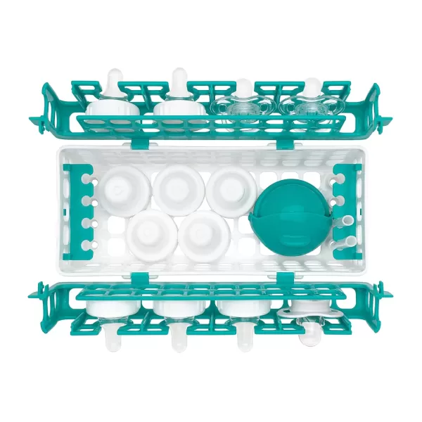 OXO Tot Dishwasher Basket for Bottle Parts &amp; Accessories, Teal, 1 Count 