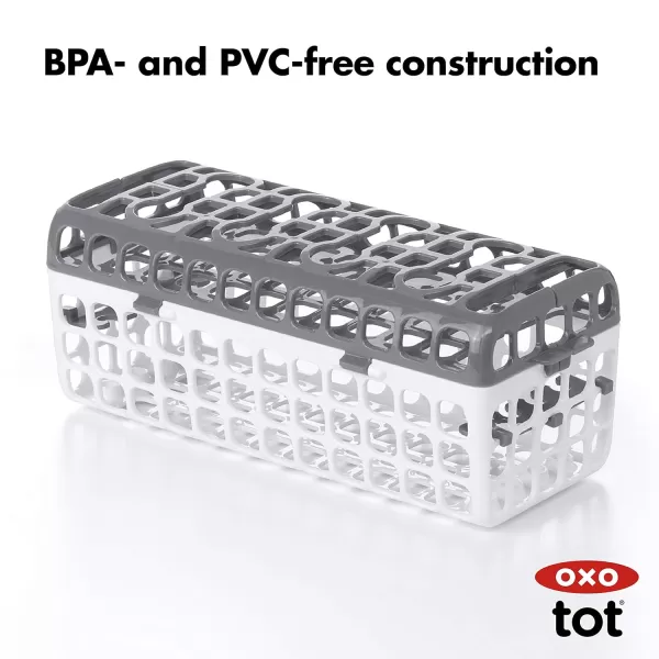 OXO Tot Dishwasher Basket for Bottle Parts &amp; Accessories, Teal, 1 Count 