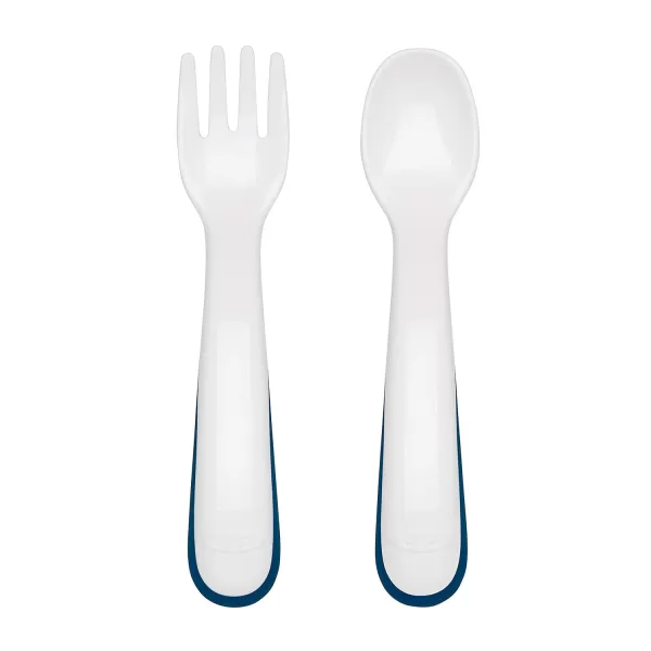 OXO Tot On The Go Fork &amp; Spoon Training Set with Travel Case - Navy