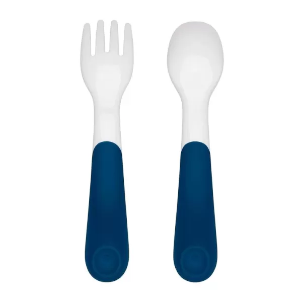 OXO Tot On The Go Fork &amp; Spoon Training Set with Travel Case - Navy