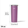 imageOXO Strive 16oz Insulated Tumbler with Sliding Lid  OnyxAmethyst