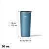 imageOXO Strive 16oz Insulated Tumbler with Sliding Lid  OnyxAquamarine