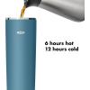 imageOXO Strive 16oz Insulated Tumbler with Sliding Lid  OnyxAquamarine
