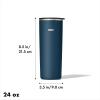 imageOXO Strive 16oz Insulated Tumbler with Sliding Lid  OnyxDark Cobalt