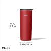 imageOXO Strive 16oz Insulated Tumbler with Sliding Lid  OnyxGarnet