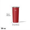 imageOXO Strive 16oz Insulated Tumbler with Sliding Lid  OnyxGarnet