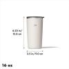 imageOXO Strive 16oz Insulated Tumbler with Sliding Lid  OnyxQuartz