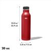 imageOXO Strive 20oz Insulated Water Bottle with Standard Lid  GarnetGarnet
