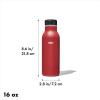 imageOXO Strive 20oz Insulated Water Bottle with Standard Lid  GarnetGarnet
