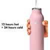 imageOXO Strive 20oz Insulated Water Bottle with Standard Lid  GarnetRose Quartz