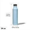 imageOXO Strive 20oz Insulated Water Bottle with Standard Lid  GarnetTopaz Blue