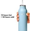 imageOXO Strive 20oz Insulated Water Bottle with Standard Lid  GarnetTopaz Blue