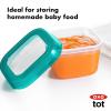 imageOXO Tot Baby Blocks Freezer Storage Containers Teal 4 OzTeal