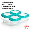 imageOXO Tot Baby Blocks Freezer Storage Containers Teal 4 OzTeal