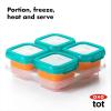 imageOXO Tot Baby Blocks Freezer Storage Containers Teal 4 OzTeal