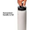 imageOXO 40 oz Insulated Handled Lid Water Bottle Topaz BlueQuartz
