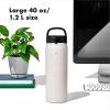 imageOXO 40 oz Insulated Handled Lid Water Bottle Topaz BlueQuartz