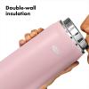 imageOXO 40 oz Insulated Handled Lid Water Bottle Topaz BlueRose Quartz