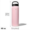 imageOXO 40 oz Insulated Handled Lid Water Bottle Topaz BlueRose Quartz