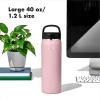 imageOXO 40 oz Insulated Handled Lid Water Bottle Topaz BlueRose Quartz