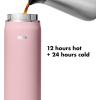 imageOXO 40 oz Insulated Handled Lid Water Bottle Topaz BlueRose Quartz