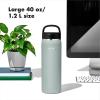 imageOXO 40 oz Insulated Handled Lid Water Bottle Topaz BlueSlate