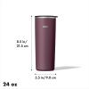 imageOXO Strive 20oz Insulated Tumbler with Sliding Lid  AmethystPurple Garnet
