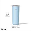 imageOXO Strive 20oz Insulated Tumbler with Sliding Lid  AmethystTopaz Blue