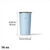 imageOXO Strive 20oz Insulated Tumbler with Sliding Lid  AmethystTopaz Blue
