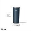 imageOXO Strive 20oz Insulated Tumbler with Sliding Lid  AquamarineDark Cobalt