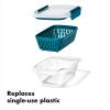 imageOXO Good Grips Prep ampamp Go 19 Cups045 L Container  Leakproof Food Storage  Ideal for leftovers and snacks  BPA Free  Microwave Safe  Dishwasher Safe  Freezer Safe  Odor and Stain Resistant 19 Cup Container with Colander