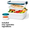 imageOXO Good Grips Prep ampamp Go 19 Cups045 L Container  Leakproof Food Storage  Ideal for leftovers and snacks  BPA Free  Microwave Safe  Dishwasher Safe  Freezer Safe  Odor and Stain Resistant 63 Cup Salad Container