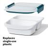 imageOXO Good Grips Prep ampamp Go 19 Cups045 L Container  Leakproof Food Storage  Ideal for leftovers and snacks  BPA Free  Microwave Safe  Dishwasher Safe  Freezer Safe  Odor and Stain Resistant 2 Cup Divided Container